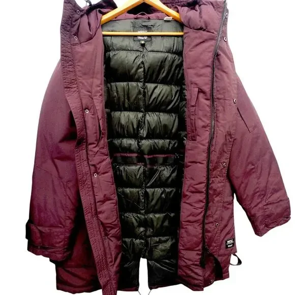 WeSC All Weather Parka Burgundy Heavy Winter Coat Men's XL Women's XXL